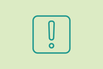 Warning icon. icon related to UI elements. suitable for web site, app, user interfaces,element, printable etc. line icon style. simple vector design editable