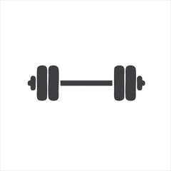 Barbell icon isolated on white background. Barbell icon simple sign. Barbell icon trendy and modern symbol for graphic and web design.