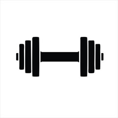 Barbell icon isolated on white background. Barbell icon simple sign. Barbell icon trendy and modern symbol for graphic and web design.