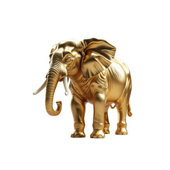 Fototapeta premium Golden Elephant Figurine Luxury, Wealth, and Success Symbol