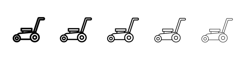 Lawn mower icon Flat design on isolated background