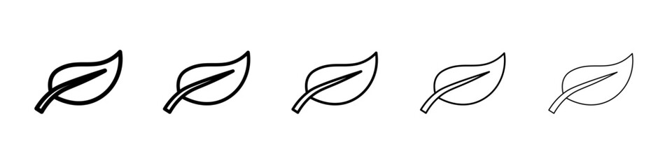 leaf icon Flat design on isolated background