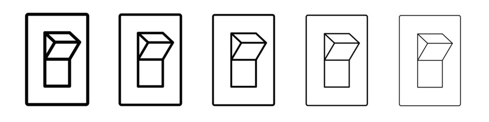 light switch icon Flat design on isolated background