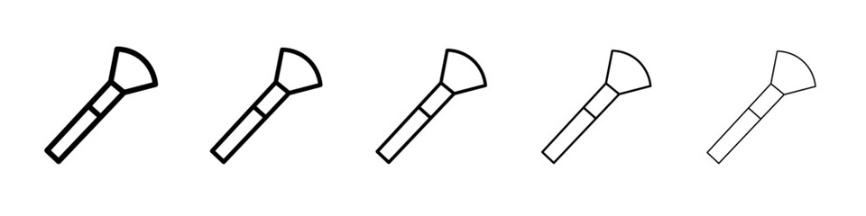 makeup brush icon Flat design on isolated background