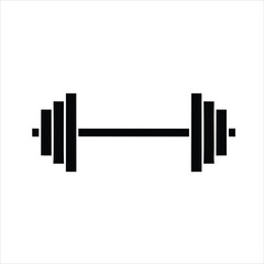 Barbell icon isolated on white background. Barbell icon simple sign. Barbell icon trendy and modern symbol for graphic and web design.