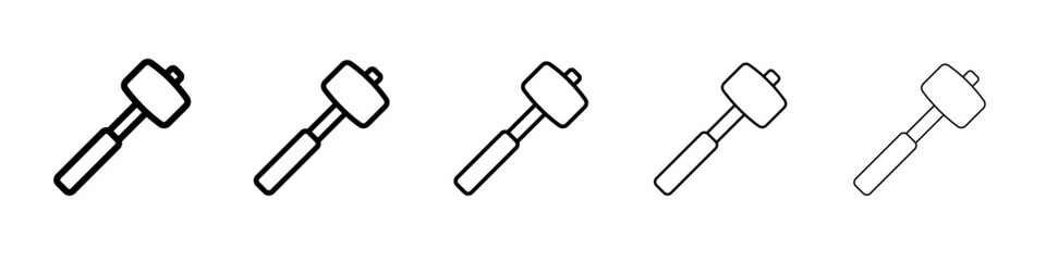 mallet icon Flat design on isolated background