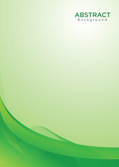 Abstract green wave background with gradient shape
