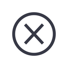 Grey close window icon template. Close menu sign vector eps10 on white background