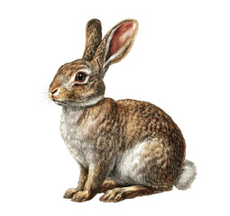 Fototapeta premium Brown Rabbit Illustration