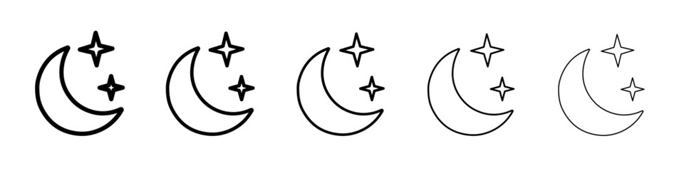 moon icon Flat design on isolated background