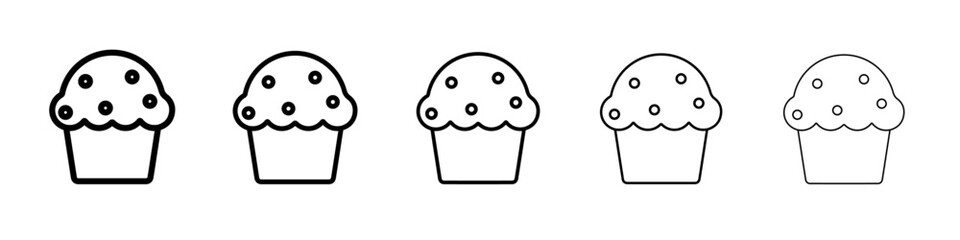 muffin icon Flat design on isolated background