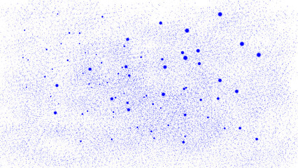 Abstract Blue Speckles Scattered on White Background A Digital Art Print