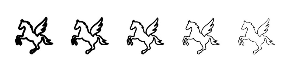 Pegasus icon Flat design on isolated background