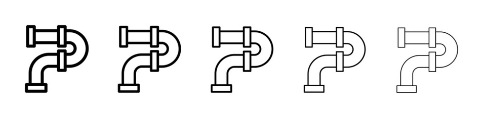 pipe icon Flat design on isolated background