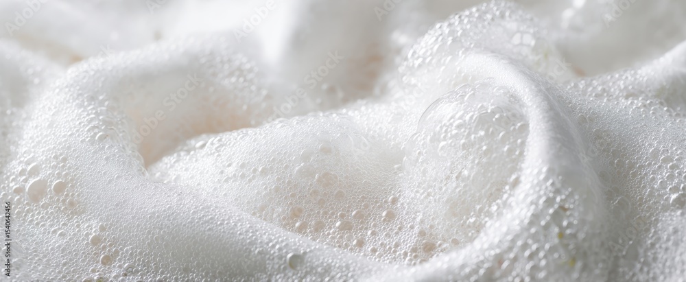 Poster the soft and shiny texture of bubbles in liquid foam.