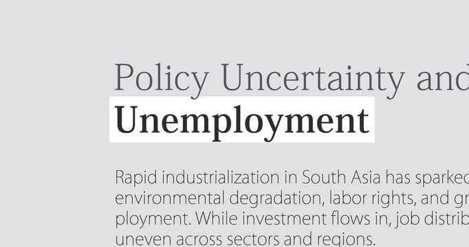 Unemployment in the news overview titles across international media, changing media and newspaper headlines sequence about joblessness and workless theme, loop footage