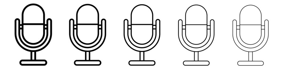 Podcast Icon Flat design on isolated background