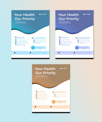 Professional medical flyer template design. print rady medical flyer . simple medical flyer design . Modern medical flyer design 