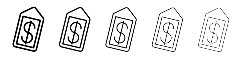 Price tag icon Flat design on isolated background