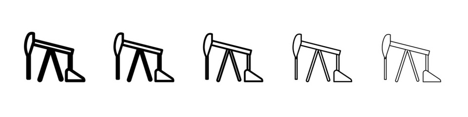 pumpjack icon Flat design on isolated background