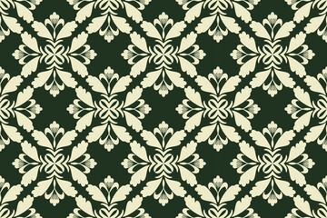 Damask seamless pattern vector background. baroque style pattern. Luxury textile. Graphic ornate pattern for wallpaper, fabric, packaging, wrapping. Damask floral ornament.