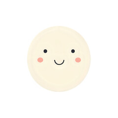 Happy Face Design:  Circular Pastel Icon Illustration