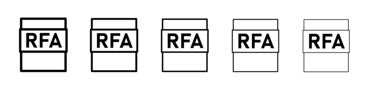 rfa file icon Flat design on isolated background