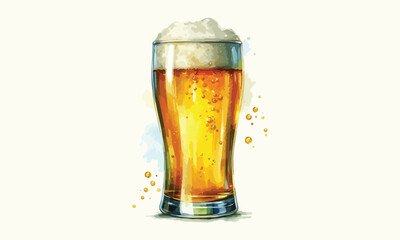beer mug, free drink, watercolor mugs of beer