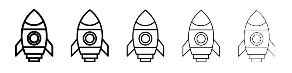 rocket icon Flat design on isolated background