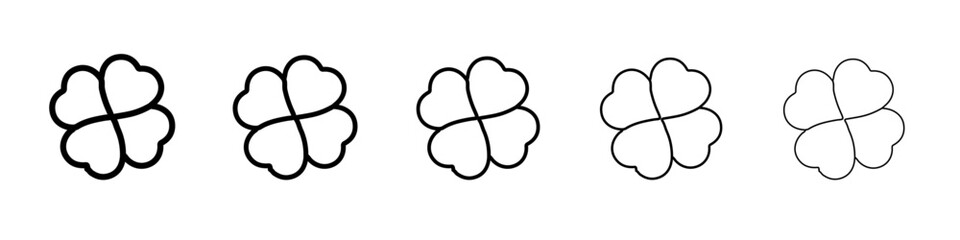 Saint patrick Leaf clover icon Flat design on isolated background