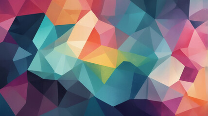 Obraz premium Dynamic Abstract Polygonal Art in Colorful Geometric Design
