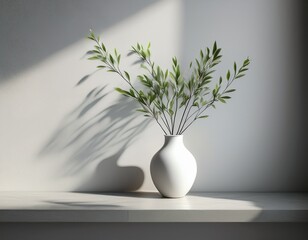 white vase on the wall
