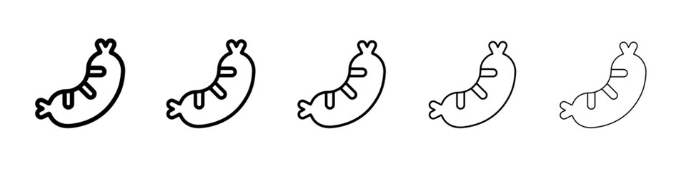 sausage icon Flat design on isolated background