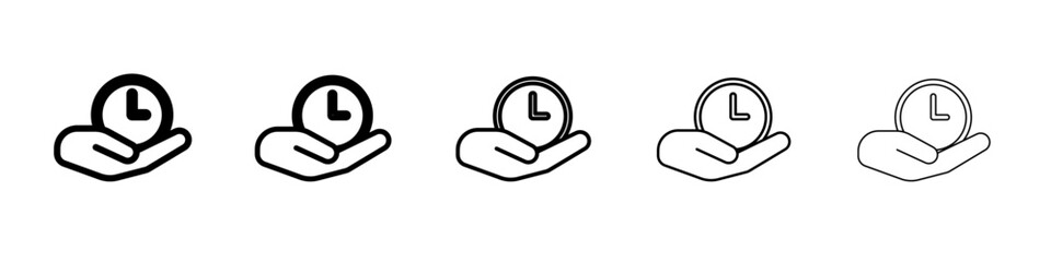 save time icon Flat design on isolated background