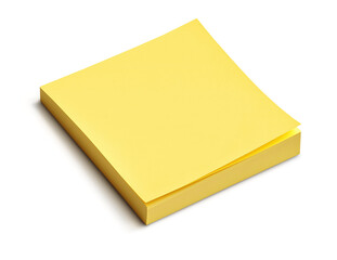 Bloco de notas Post-it adesivo amarela isoladas em fundo  transparente