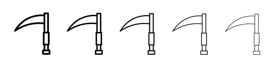 Scythe icon Flat design on isolated background