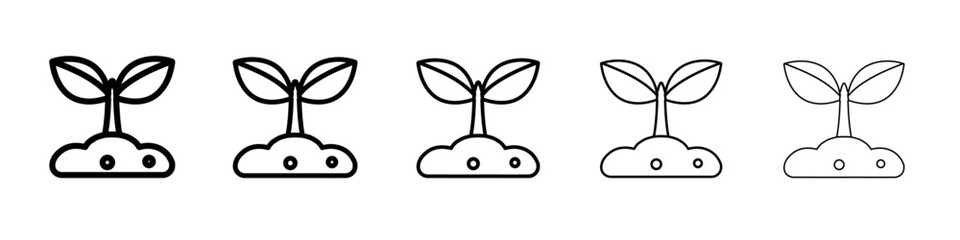 seedling icon Flat design on isolated background