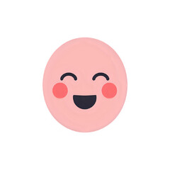 Fototapeta premium Joyful Pink Emoji: A Happy Face Graphic