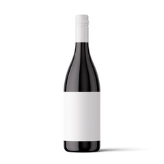 Elegant Wine Bottle Mockup - Customizable Label & Packaging