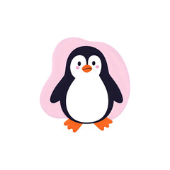 Fototapeta premium Cute Penguin Illustration: Perfect for Kids' Projects, Cards, and Designs