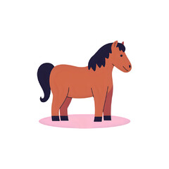 Brown Horse Illustration: A Simple Equestrian Design