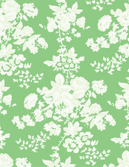 Botanical flowers, daisies, green leaves, blush pink background. Floral illustration. Vector seamless pattern. Botanical design. Nature garden elements. Summer plants