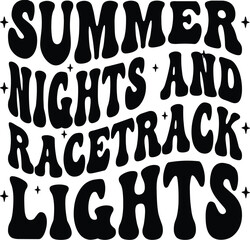 Summer Nights and Racetrack Lights A Vibrant Summer Nightscape Graphic
