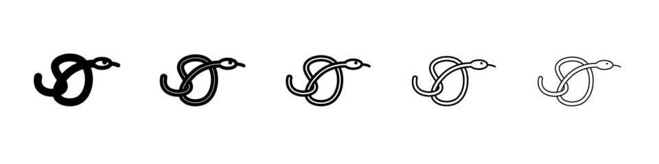 snake icon Flat design on isolated background