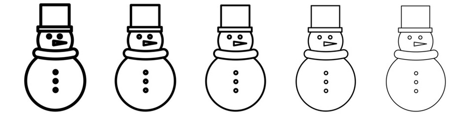 snow man icon Flat design on isolated background