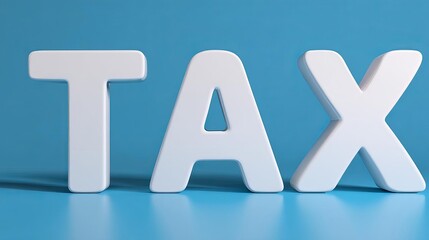 Business Money Tax Day Modern Tax Concept in Bold White Letters