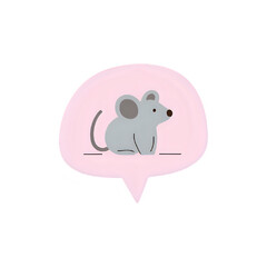 Cute Mouse Illustration: Perfect for Kids' Projects & Designs