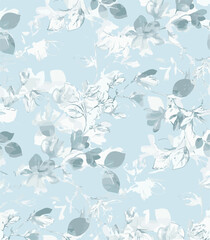 Tropical sunset seamless pattern with silhouettes of palm trees. Red summer vacation print with background of the setting sun, jungle plant Hand-drawn textile design, wallpaper in collage style Vector