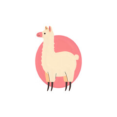 Cute Llama Illustration: Perfect for Kids' Products & Branding