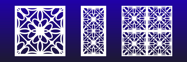 Modern geometric CNC cutting panel design, perfect for interior projects like wall art, home partitions, or ornamental backgrounds.